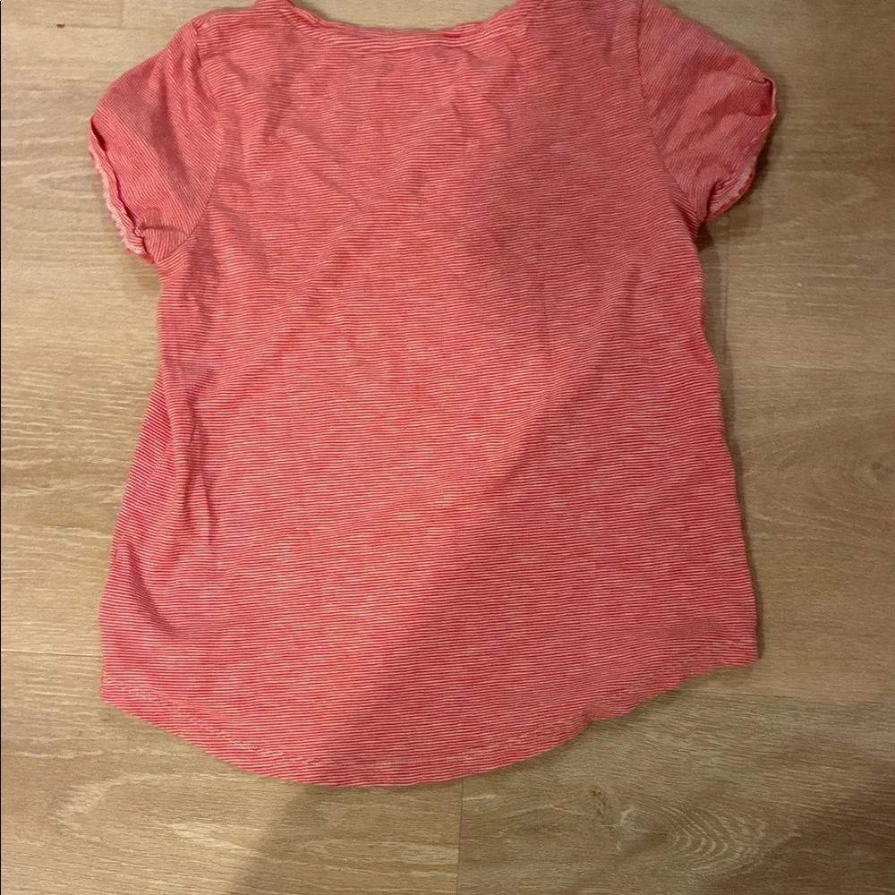 GAP Red Stripe Kids Tee with Shakespeare Quote Worn1x